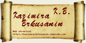 Kazimira Brkušanin vizit kartica